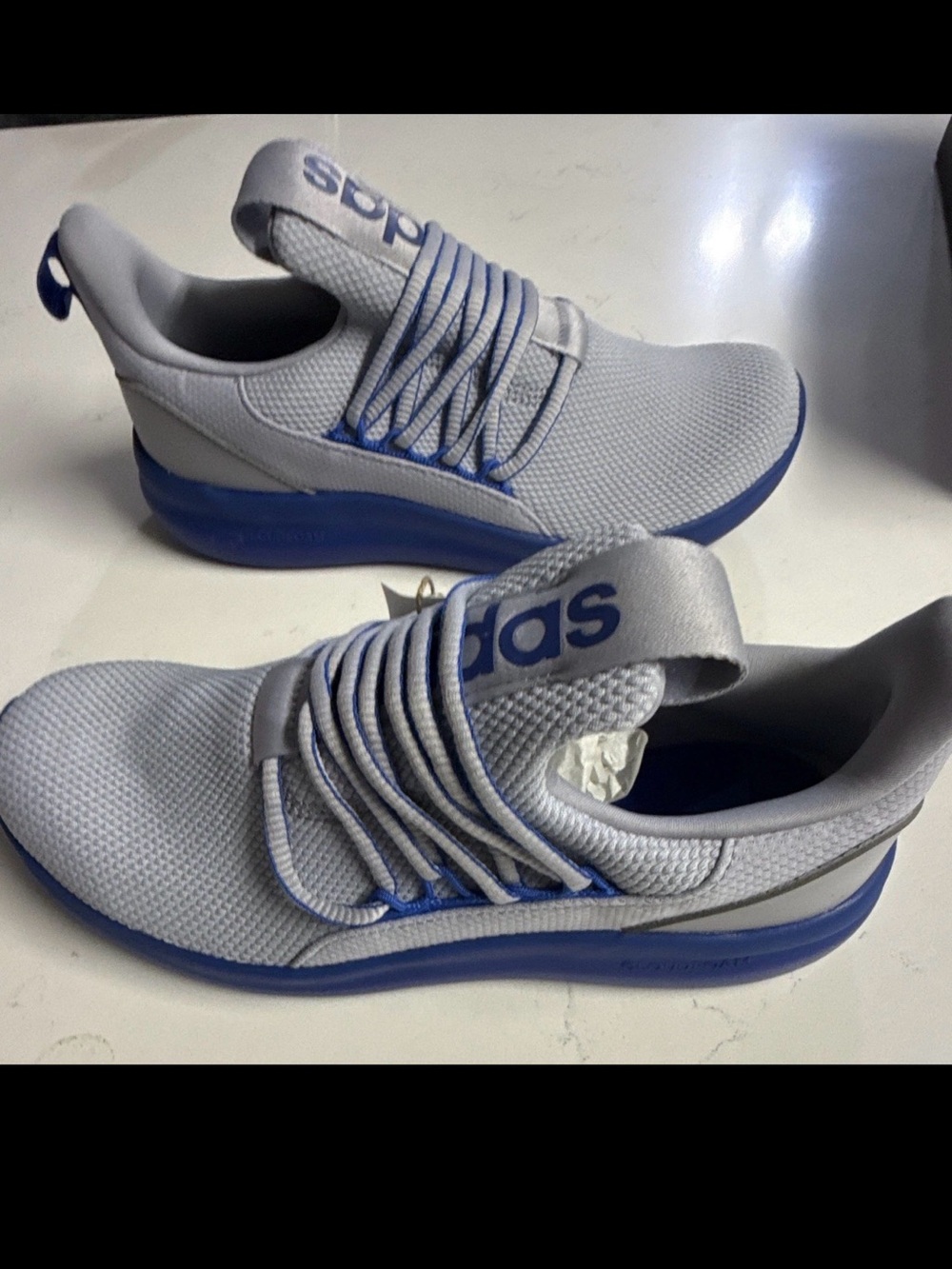 Adidas Lite Racer Adapt 7.0 Grey Blue Slip On Shoes Men 5.5 / Women 6.5 JS5016